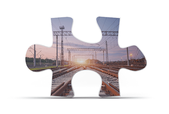 railroad picture in shape of puzzle piece